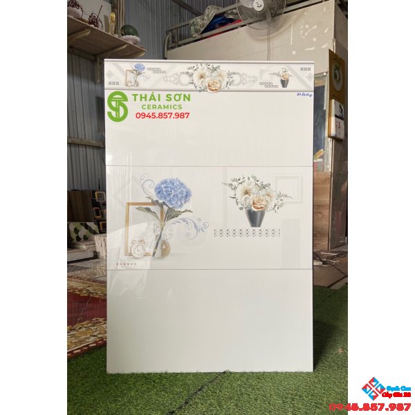 Gạch ốp tường tasa 30x60 bóng kiếng trắng trơn
