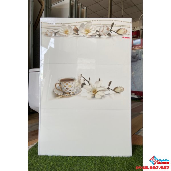 Gạch ốp tường trắng trơn 30x60 nhà ý