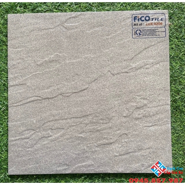 Gạch đá lát nền 40x40 xám giả cổ