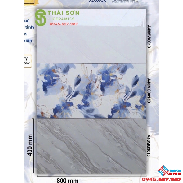 Gạch ốp tường trung cư 40x80 apodio siêu bóng 