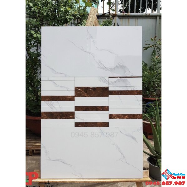Gạch bóng kiếng 40x80 ốp tường phòng khách mới nhất 2021