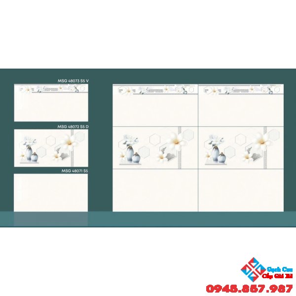 Gạch bóng kiếng 40x80 cmc ốp tường màu vàng kem cao cấp