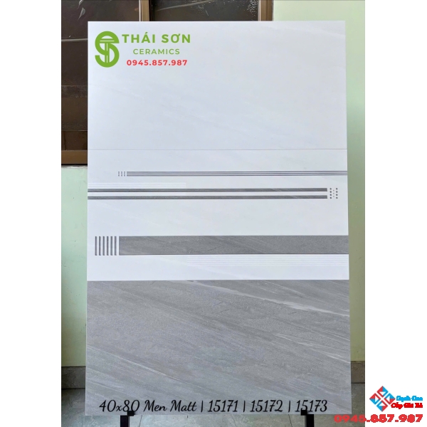 Gạch men mờ vitto 40x80 ốp tường màu xám bộ đậm nhạt