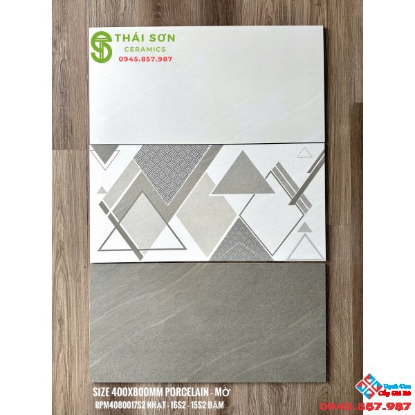 Gạch cmc ốp tường 40x80 matt mờ tông xám đậm nhạt
