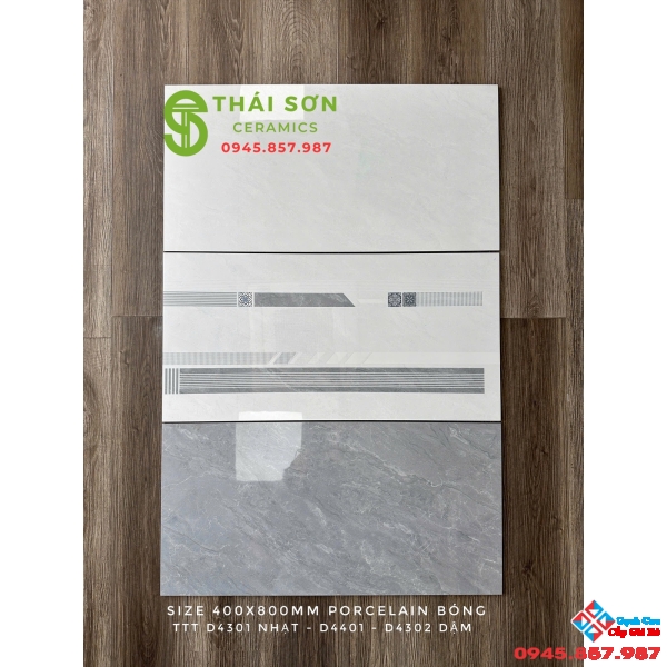 Gạch takao ốp tường 40x80 bóng kiếng tông xám đậm nhạt