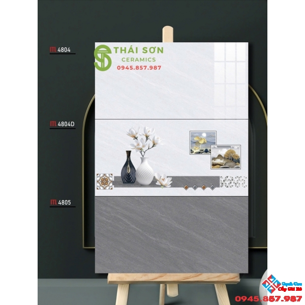 Gạch ốp tường 40x80 bộ đậm nhạt bóng kiếng tông xám đẹp