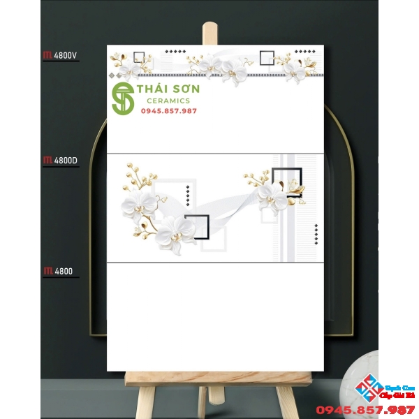 Gạch ốp tường 40x80 bóng kiếng màu trắng trơn giá rẻ hcm