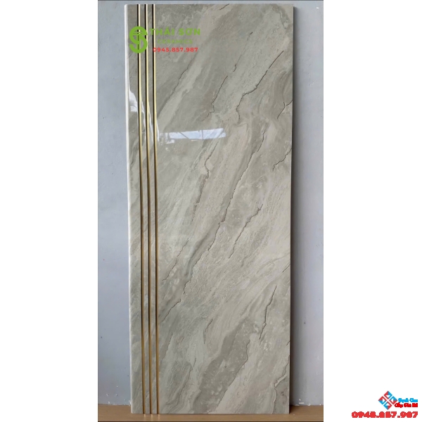 Gạch bậc cầu thang 47x120 khắc kim màu xám cao cấp