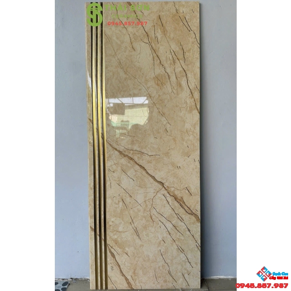 Gạch lát cầu thang 47x120 trung quốc màu vàng khắc kim 