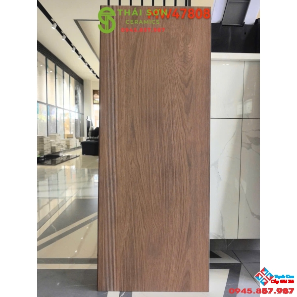 Gạch bậc cầu thang giả gỗ 47x120 trung quốc