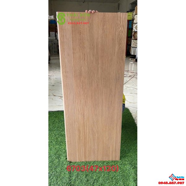 Gạch giả gỗ ốp cầu thang 47x120 trung quốc