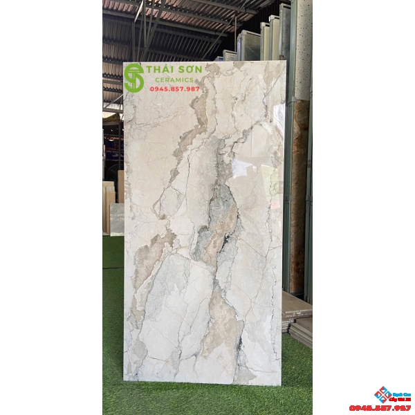Gạch lát nền 60x120 bóng kiếng ấn độ vân đá marble