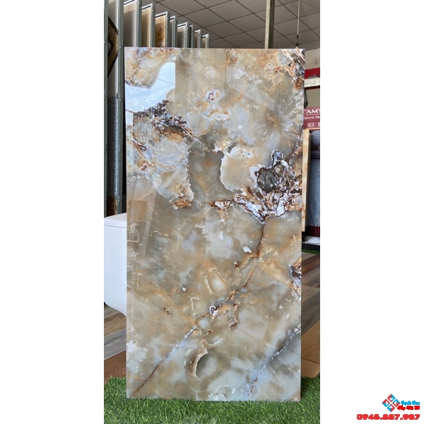 Gạch bóng kiếng nhập khẩu 60x120 vân đá