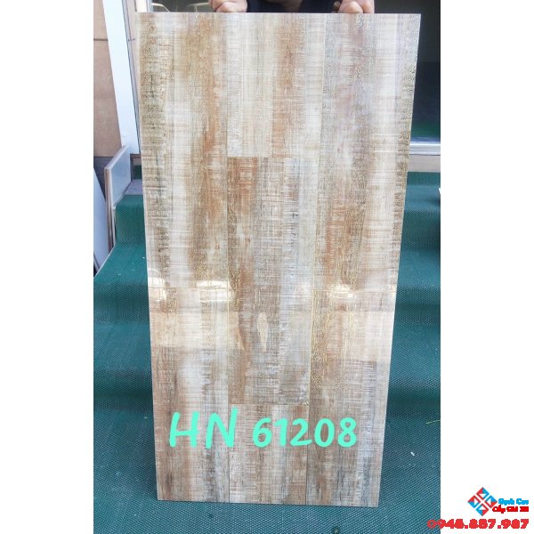 Gạch lát nền vân gỗ 60x120 khắc kim cao cấp