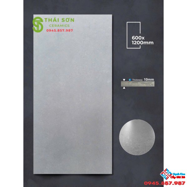 Gạch lát nền 60x120 apodio mờ tinh thể màu xám xi măng nhạt