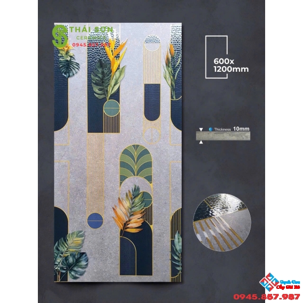 Gạch ốp tường trang trí  60x120 apodio hiệu ứng rải hạt vân tự nhiên 