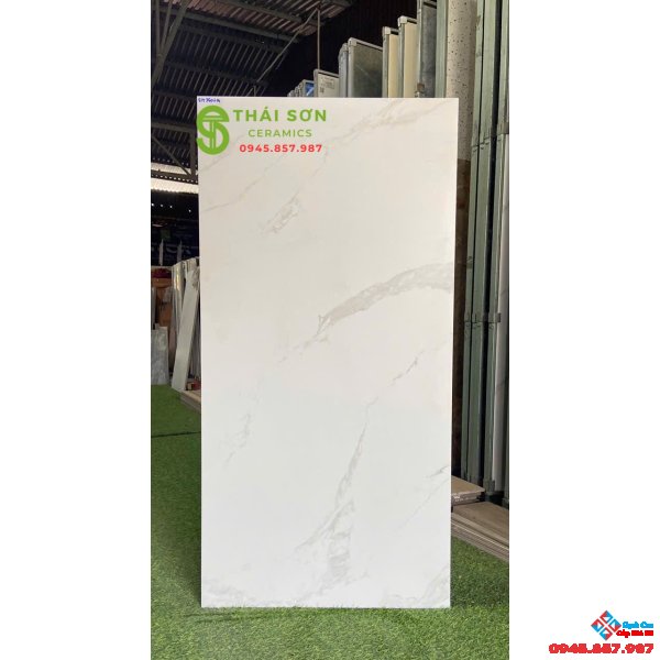 Gạch lát nền ấn độ 60x120 babyskin trắng vân 