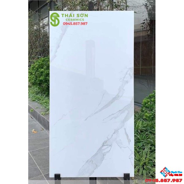 Gạch bóng kiếng trắng mây 60x120 lát nền