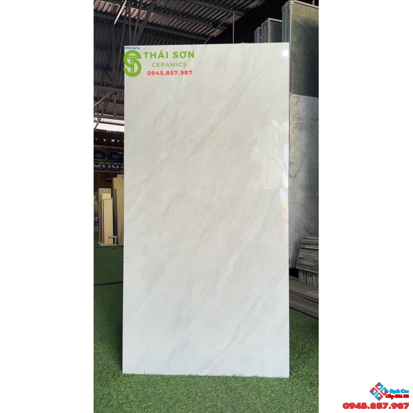 Gạch cmc lát nền 60x120 xám vân đá siêu bóng