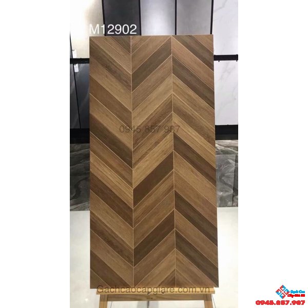 Gạch 60x120 vân gỗ lót nền phòng khách đẹp