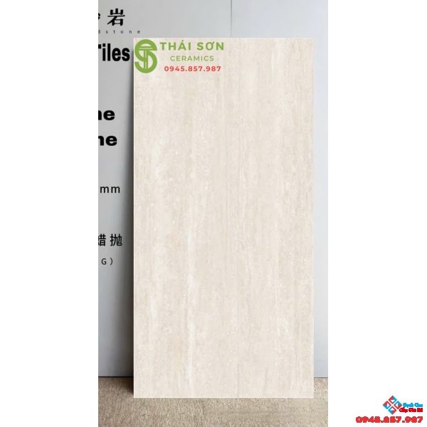 Gạch 60x120 travertine màu kem matt mịn