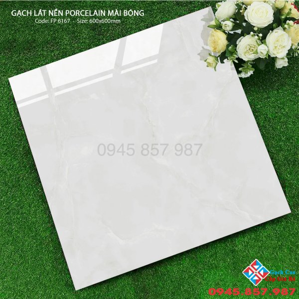 Gạch lát nền bóng kiếng 60x60 vân xám
