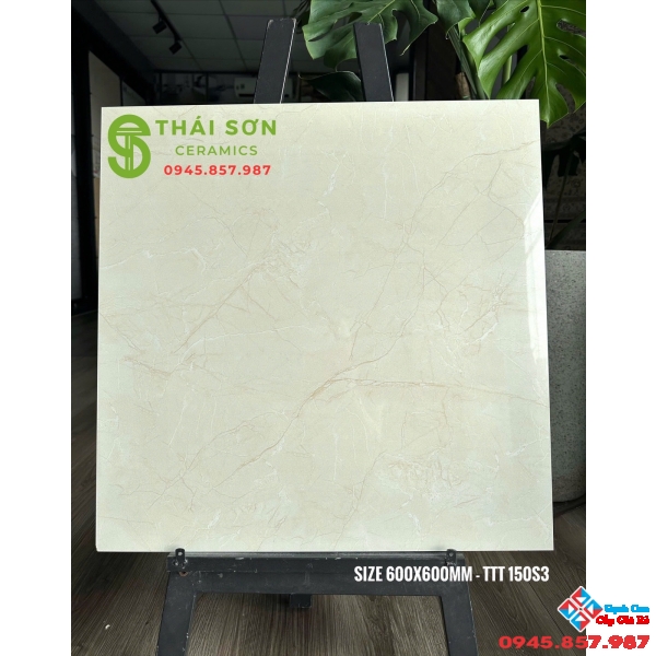 Gạch cmc màu vàng kem bóng kiếng 60x60 giá rẻ