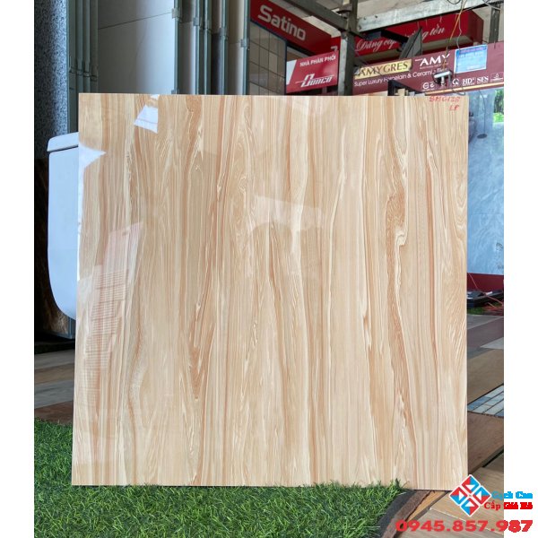 Gạch lát nền giả gỗ 60x60 siêu bóng
