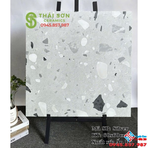 Gạch bông terrazzo đá mờ 60x60 cao cấp