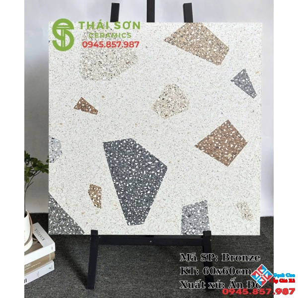 Gạch lót sàn terrazzo matt mờ 60x60 ấn độ