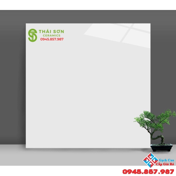 Gạch 60x60 trắng trơn đá bóng kiếng giá rẻ