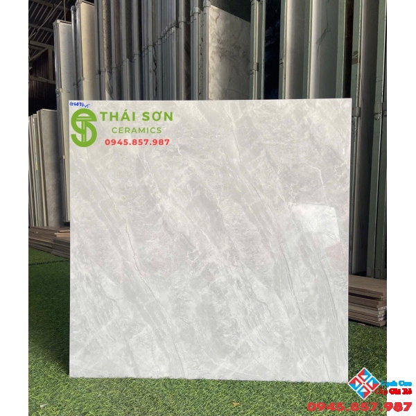 Gạch vitto hoàn mỹ 60x60 bóng kiếng lát nền xám vân đá