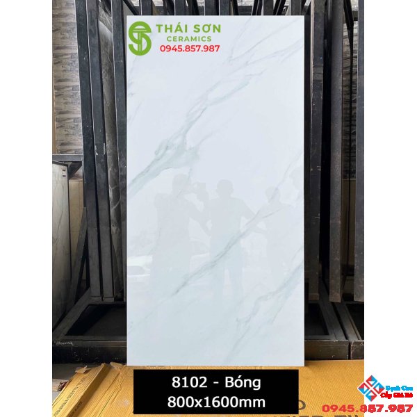 Gạch lát nền 80x160 bóng kiếng nhập khẩu 8102