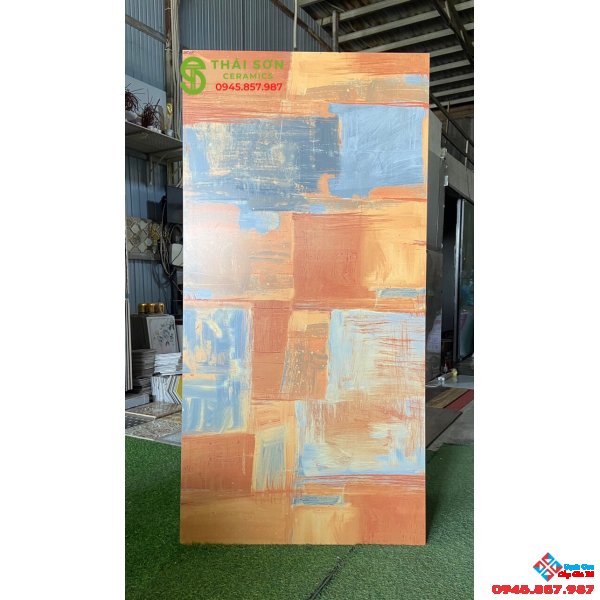 Gạch ốp lát nhập khẩu ấn độ 80x160 họa tiết tranh sơn dầu độc lạ