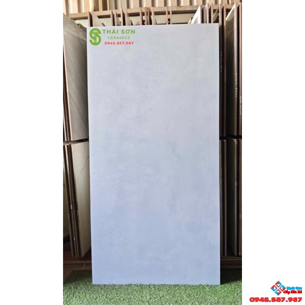 Gạch baby skin ấn độ 80x160 lát nền màu xám xanh đẹp