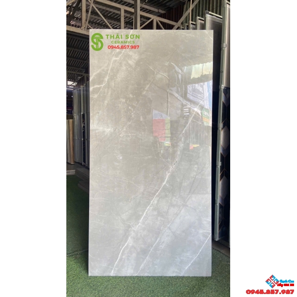 Gạch 80x160 màu xám vân đá siêu bóng ấn độ