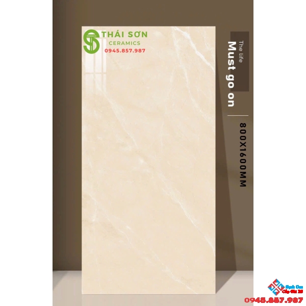 Gạch lát nền 80x160 ấn độ bóng kiếng màu vàng kem