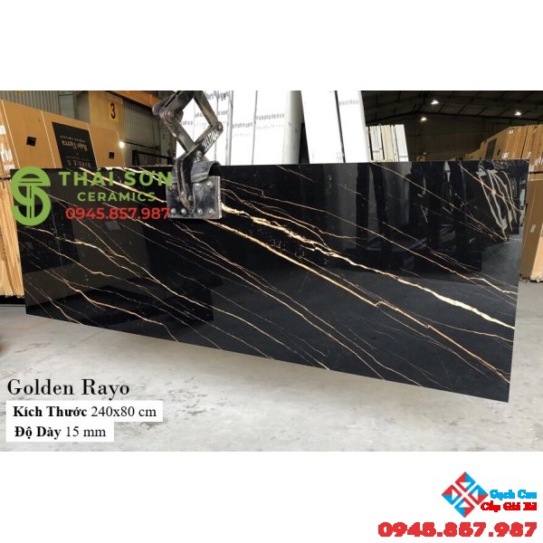 Gạch khổ lớn 80x240 vân đá đen siêu bóng ấn độ