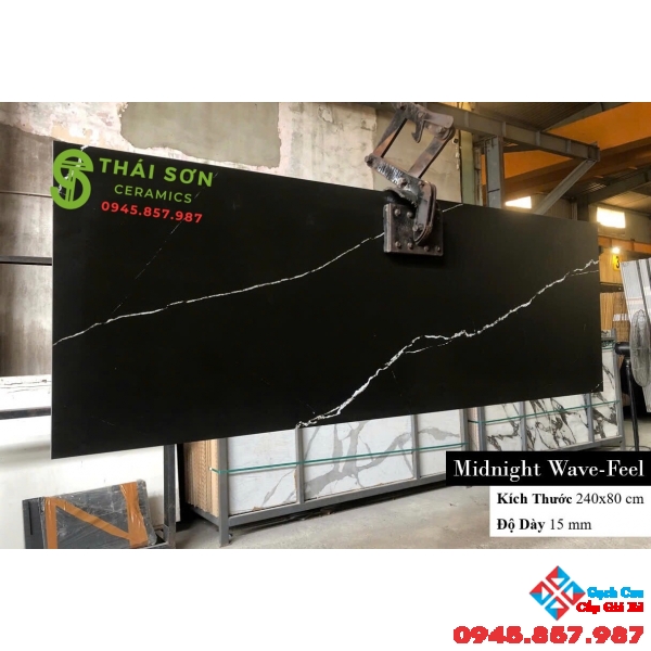 Gạch matt mờ ấn độ 80x240 màu đen vân trắng giá tốt
