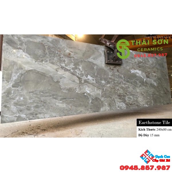 Gạch bóng kiếng xám vân đá 80x240 ốp tường ấn độ