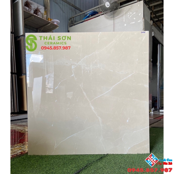 Gạch lát nền ấn độ 80x80 vân xám nâu bóng kiếng cao cấp