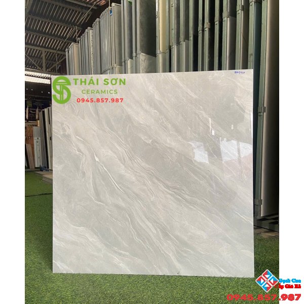 Gạch phương nam màu xám vân 80x80 bóng kiếng cao cấp