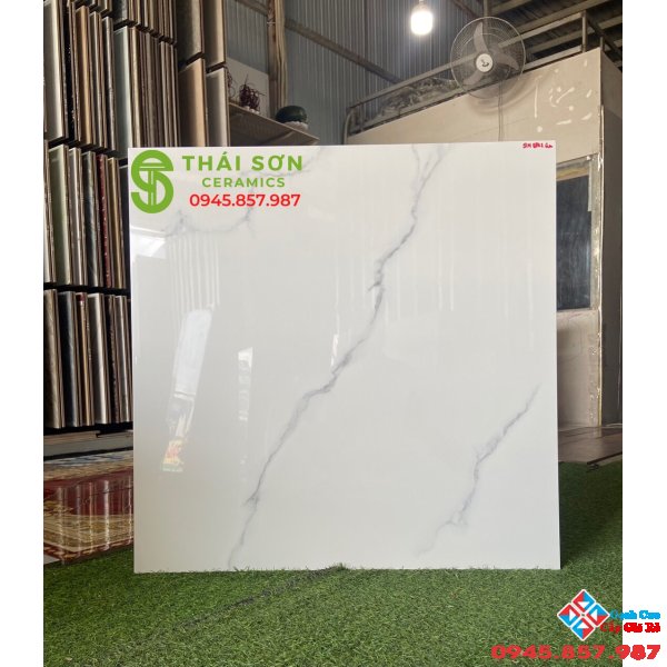 Gạch lát nền cao cấp 80x80 tông mây trắng đẹp