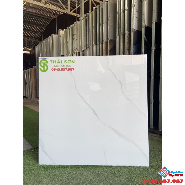 Gạch ốp lát vân trắng mây 80x80 bóng kiếng giá rẻ