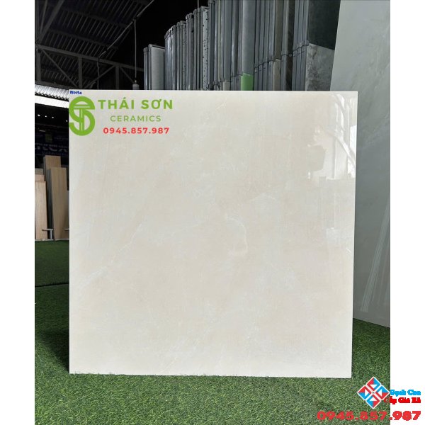 Gạch catalan 80x80 lát nền màu kem beige nhạt