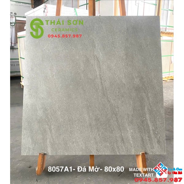 Gạch lát nền á mỹ 80x80 matt mờ màu xám vân