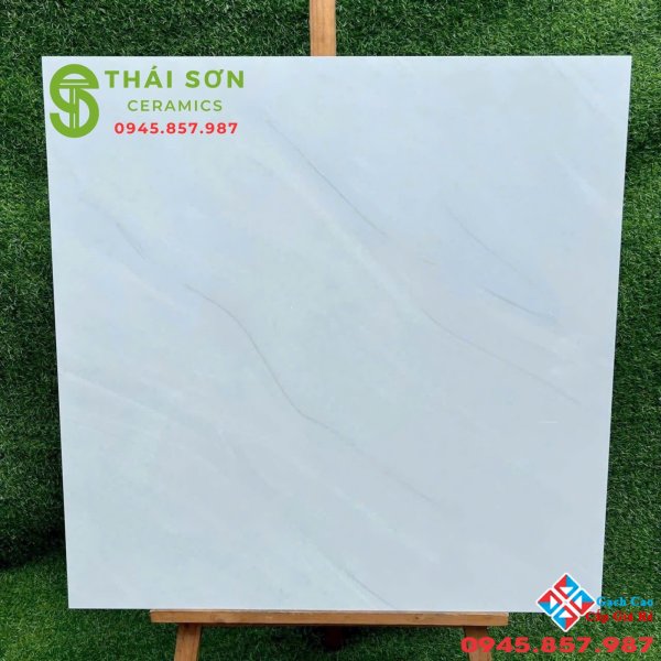 Gạch 80x80 hà thanh vân xám mây bóng kiếng lát nền