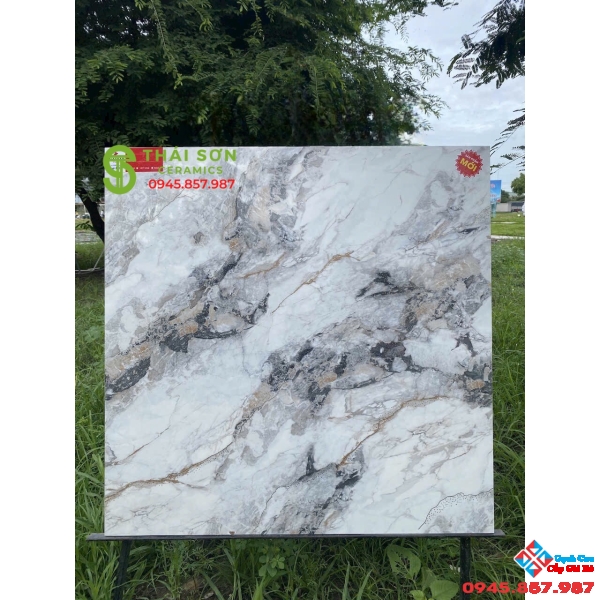 Gạch lát nền khắc kim cao cấp 80x80 siêu bóng 