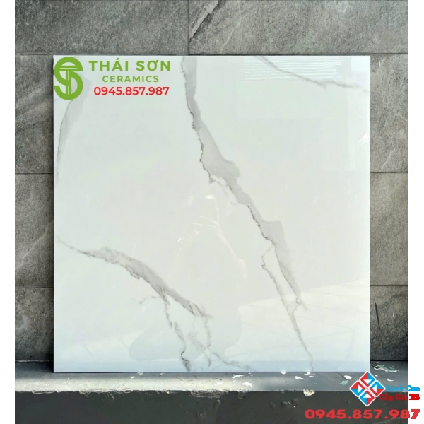 Gạch lát nền trắng vân đá 80x80 viglacera chính hãng