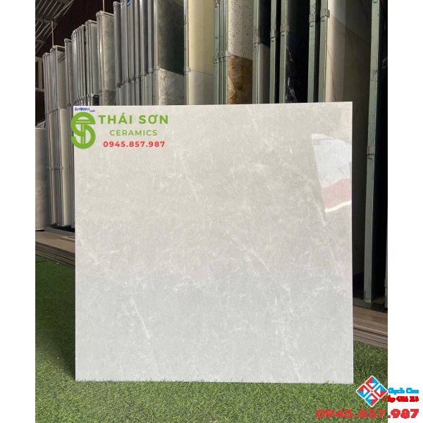 Gạch lát nền 80x80 takao bóng kiếng màu xám đá đồng chất